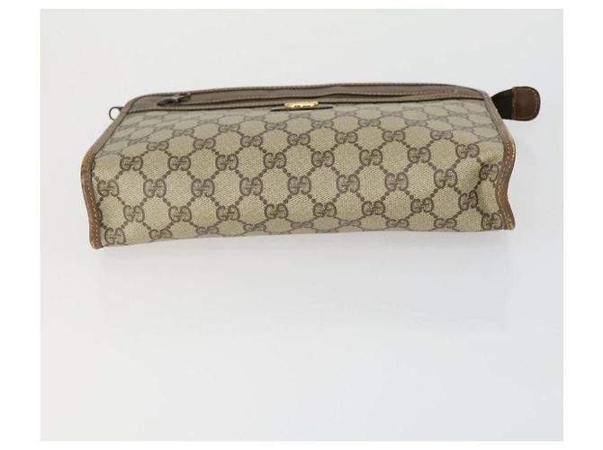 GUCCI GG Supreme Clutch Bag PVC 4 Set Beige Auth 151535 - vista 12