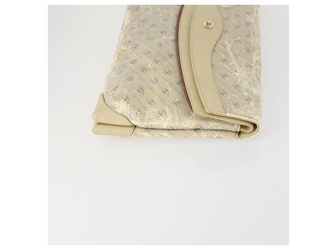 GUCCI GG Supreme Clutch Bag PVC 4 Set Beige Auth 151535 - vista 4