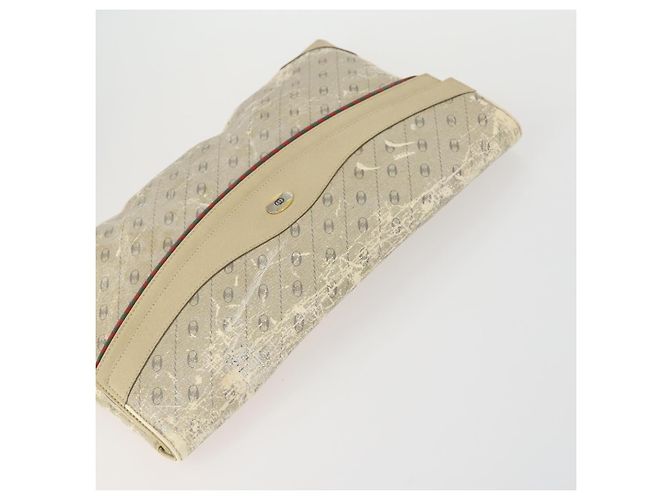 GUCCI GG Supreme Clutch Bag PVC 4 Set Beige Auth 151535 - vista 5
