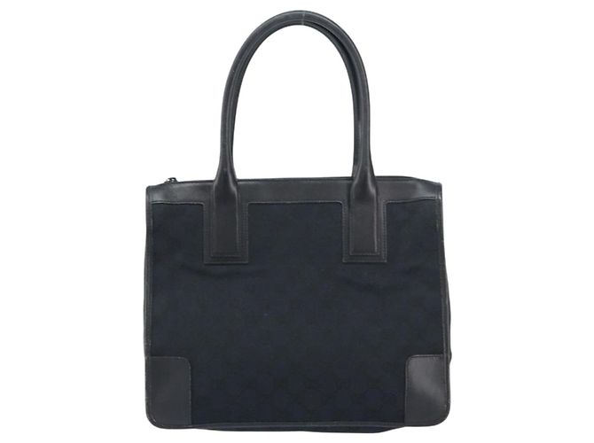 Borsa Tote GG Canvas Gucci Nera Argento 000 0855 Auth fm4978 Nero - vista 13