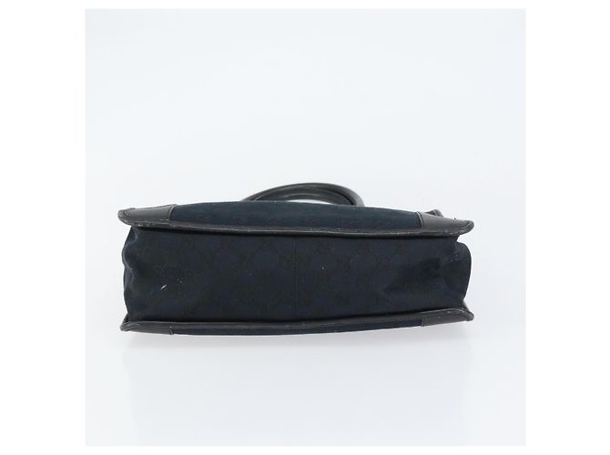 Borsa Tote GG Canvas Gucci Nera Argento 000 0855 Auth fm4978 Nero - vista 5