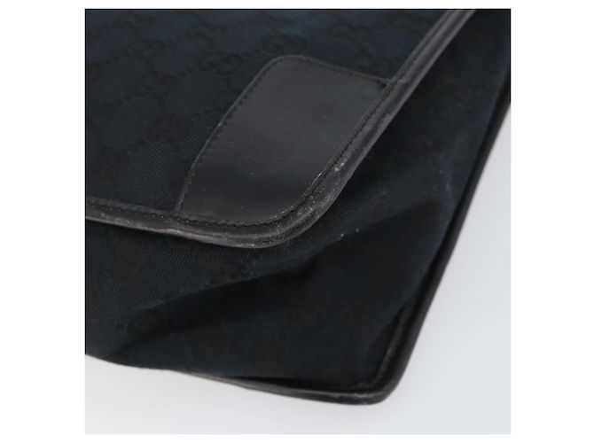 Borsa Tote GG Canvas Gucci Nera Argento 000 0855 Auth fm4978 Nero - vista 9