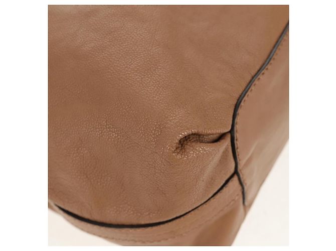 Chloé Bolso de Mano de Cuero Chloe Elsie 2 en 1 Beige Oro Auth BA8869 - vista 16