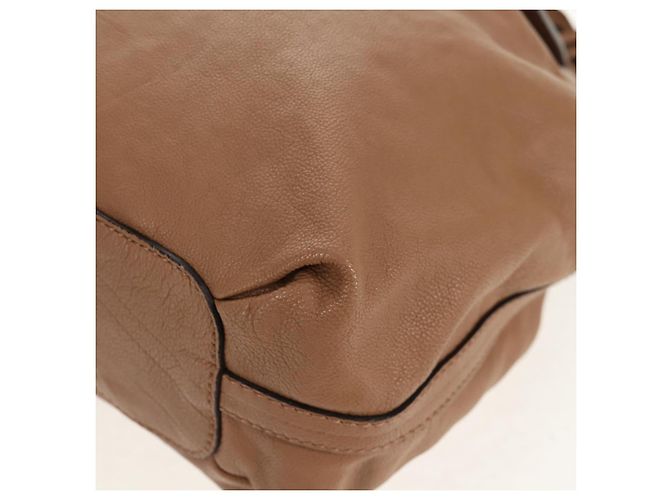 Chloé Bolso de Mano de Cuero Chloe Elsie 2 en 1 Beige Oro Auth BA8869 - vista 17