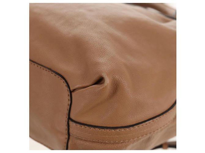 Chloé Bolso de Mano de Cuero Chloe Elsie 2 en 1 Beige Oro Auth BA8869 - vista 19