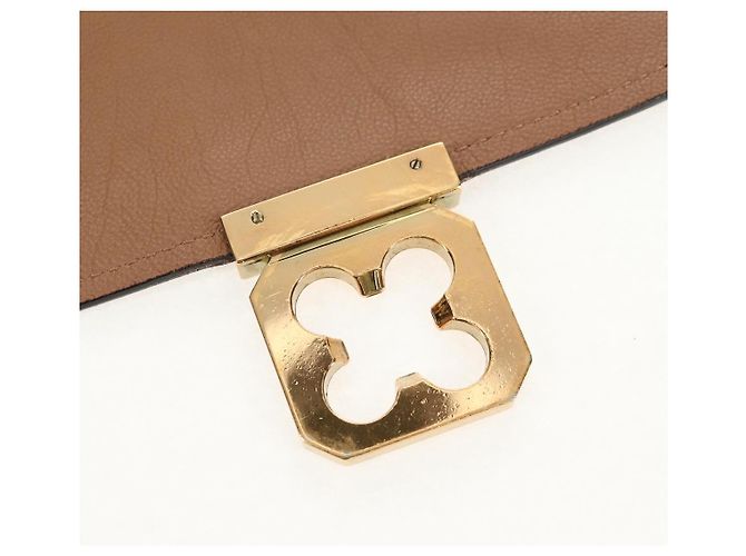 Chloé Bolso de Mano de Cuero Chloe Elsie 2 en 1 Beige Oro Auth BA8869 - vista 22