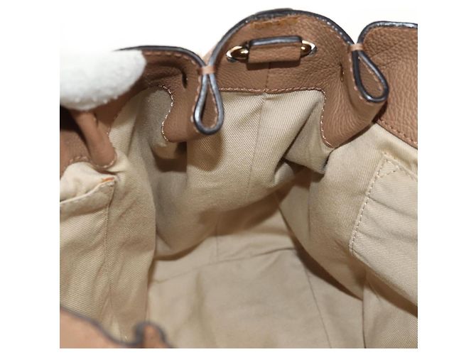 Chloé Bolso de Mano de Cuero Chloe Elsie 2 en 1 Beige Oro Auth BA8869 - vista 25