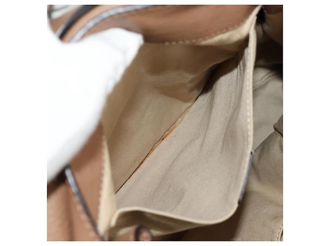 Chloé Bolso de Mano de Cuero Chloe Elsie 2 en 1 Beige Oro Auth BA8869 - vista 26