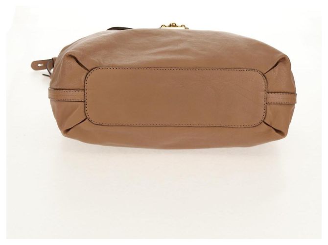 Chloé Bolso de Mano de Cuero Chloe Elsie 2 en 1 Beige Oro Auth BA8869 - vista 5