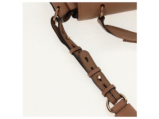 Chloé Bolso de Mano de Cuero Chloe Elsie 2 en 1 Beige Oro Auth BA8869 - vista 9