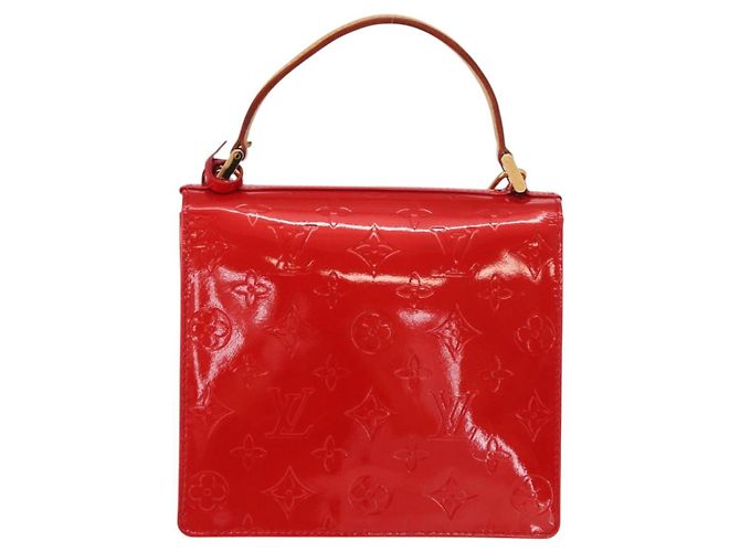 LOUIS VUITTON Borsa a Mano Spring Street Monogram Vernis Rossa M91135 Auth 157329SAV Rosso - vista 2