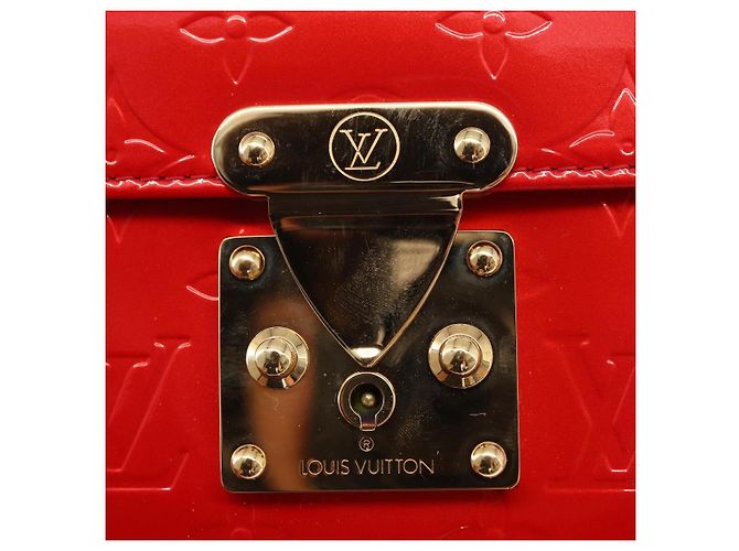 LOUIS VUITTON Borsa a Mano Spring Street Monogram Vernis Rossa M91135 Auth 157329SAV Rosso - vista 20