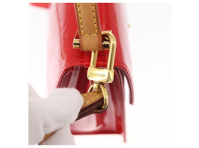 LOUIS VUITTON Borsa a Mano Spring Street Monogram Vernis Rossa M91135 Auth 157329SAV Rosso - vista 21