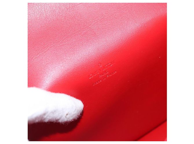 LOUIS VUITTON Borsa a Mano Spring Street Monogram Vernis Rossa M91135 Auth 157329SAV Rosso - vista 24