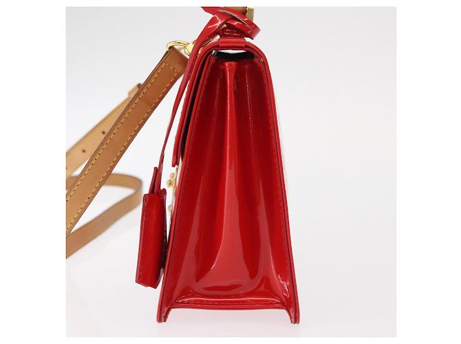 LOUIS VUITTON Borsa a Mano Spring Street Monogram Vernis Rossa M91135 Auth 157329SAV Rosso - vista 3