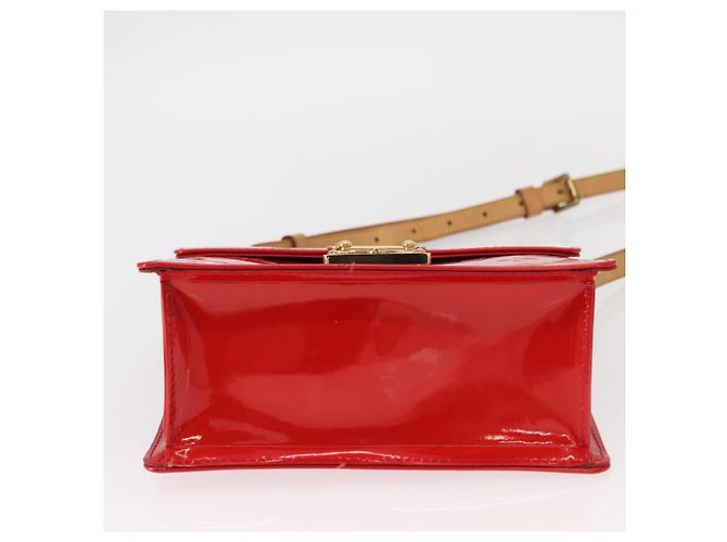 LOUIS VUITTON Borsa a Mano Spring Street Monogram Vernis Rossa M91135 Auth 157329SAV Rosso - vista 5