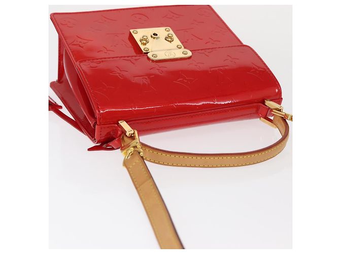 LOUIS VUITTON Borsa a Mano Spring Street Monogram Vernis Rossa M91135 Auth 157329SAV Rosso - vista 6