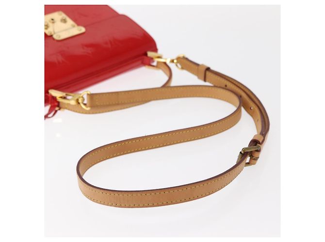 LOUIS VUITTON Borsa a Mano Spring Street Monogram Vernis Rossa M91135 Auth 157329SAV Rosso - vista 8
