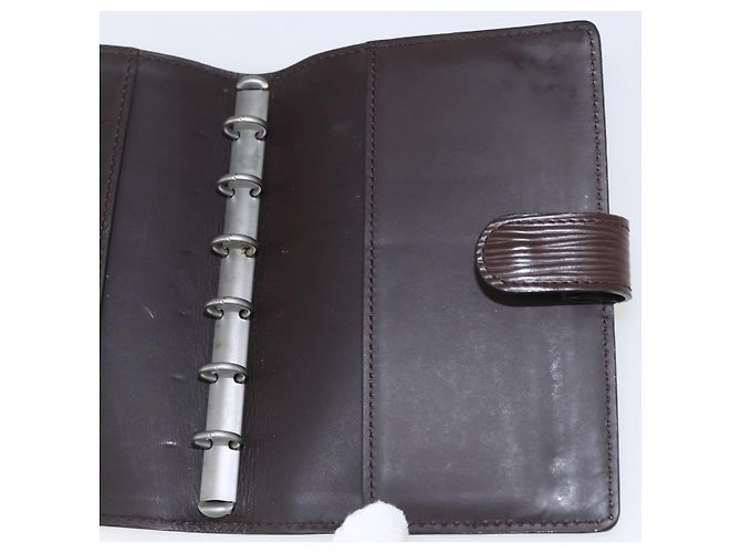CUBIERTA DE AGENDA PM LOUIS VUITTON Epi Mocha R2005D LV Auth 159180 Castaño - vista 18