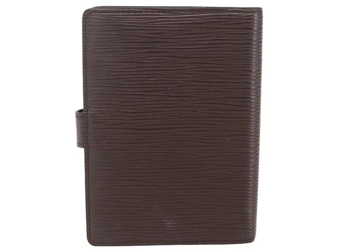 CUBIERTA DE AGENDA PM LOUIS VUITTON Epi Mocha R2005D LV Auth 159180 Castaño - vista 2