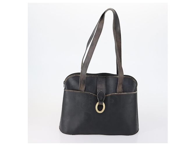 PRADA Borsa a Mano Christian Dior Nylon PVC 2 Set Nero Oro Auth am9808 D'oro - vista 2
