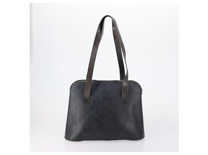 PRADA Borsa a Mano Christian Dior Nylon PVC 2 Set Nero Oro Auth am9808 D'oro - vista 3