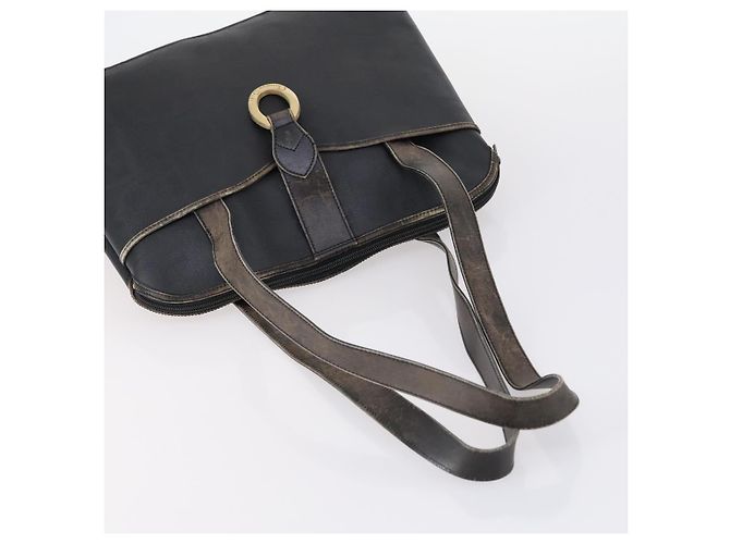 PRADA Borsa a Mano Christian Dior Nylon PVC 2 Set Nero Oro Auth am9808 D'oro - vista 5