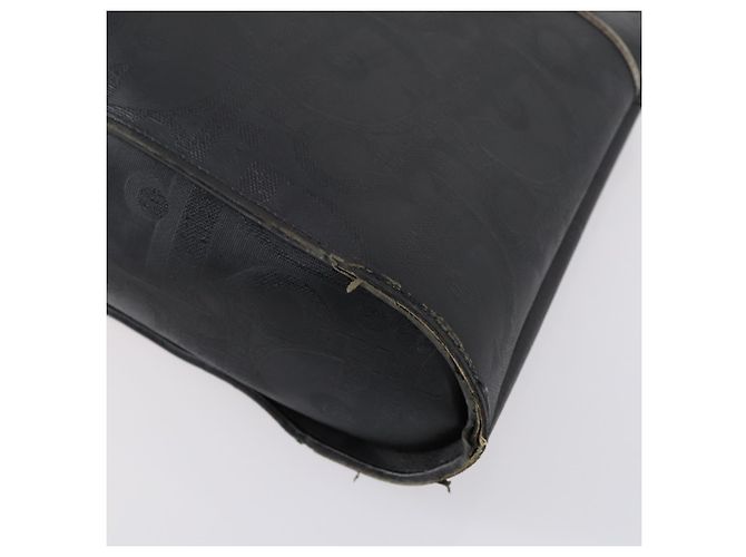 PRADA Borsa a Mano Christian Dior Nylon PVC 2 Set Nero Oro Auth am9808 D'oro - vista 8