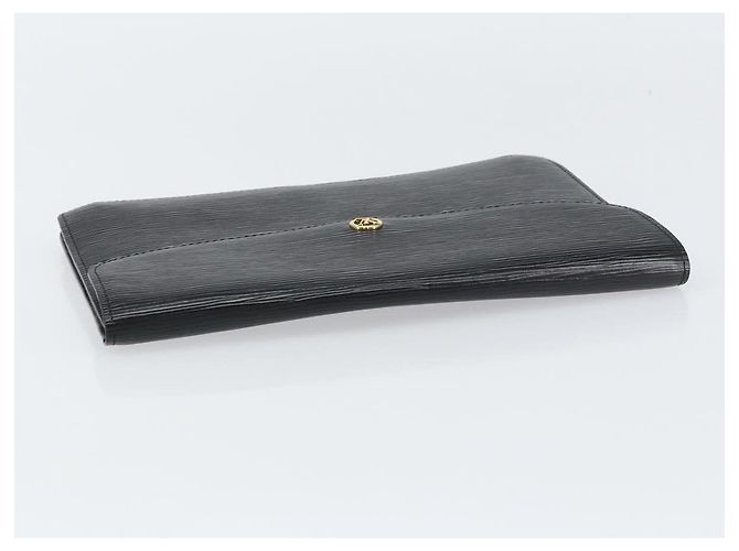 LOUIS VUITTON Clutch Montaigne 27 Epi Nero M52652 LV Auth ep12295 - vista 5
