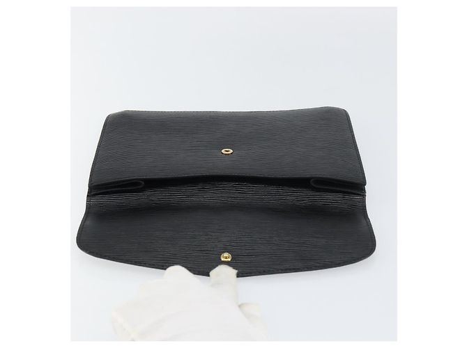 LOUIS VUITTON Clutch Montaigne 27 Epi Nero M52652 LV Auth ep12295 - vista 8