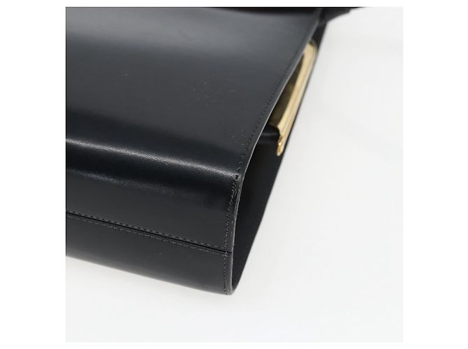 Borsa a mano in pelle Christian Dior 2way Nera Oro Auth 151767V Nero D'oro - vista 16