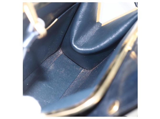 Borsa a mano in pelle Christian Dior 2way Nera Oro Auth 151767V Nero D'oro - vista 19