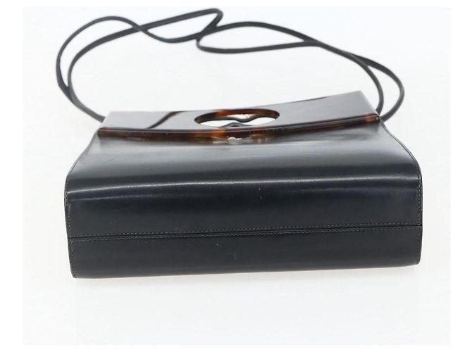 Borsa a mano in pelle Christian Dior 2way Nera Oro Auth 151767V Nero D'oro - vista 5