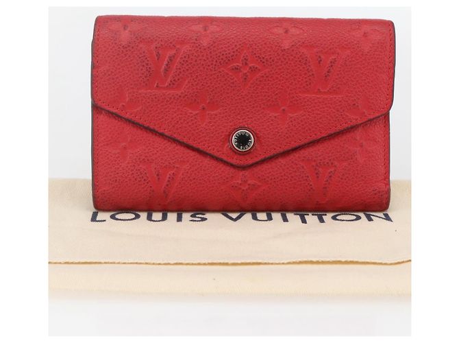 LOUIS VUITTON Empreinte Cartera Curie's Cartera Compacta M60735 Auth fm5008 Roja - vista 12