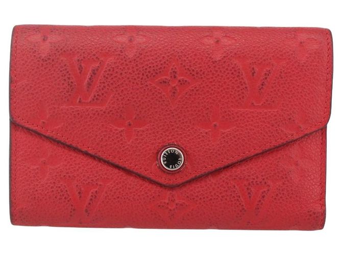 LOUIS VUITTON Empreinte Cartera Curie's Cartera Compacta M60735 Auth fm5008 Roja - vista 13