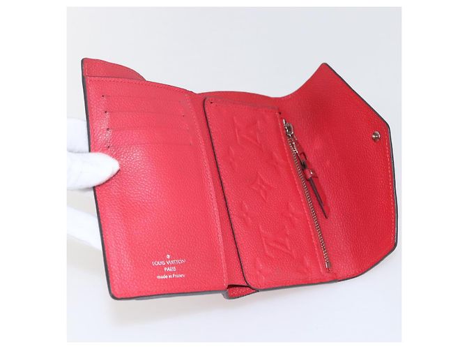 LOUIS VUITTON Empreinte Cartera Curie's Cartera Compacta M60735 Auth fm5008 Roja - vista 8
