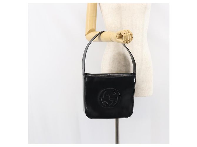 GUCCI Schultertasche Emaille Schwarz 000 0506 Auth ep12258 - Ansicht 20