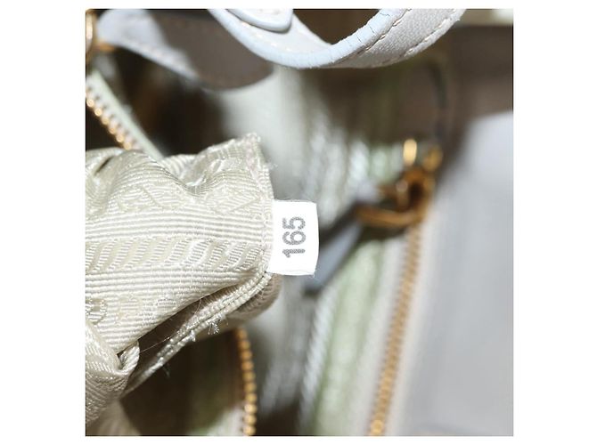 PRADA Borsa a Mano Nylon 2 vie Oro Verde Chiaro Auth 153682 D'oro - vista 12