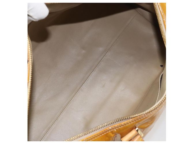 LOUIS VUITTON Borsa Boston Mercer Monogram Vernis Beige M91000 LV Auth 156517 - vista 11