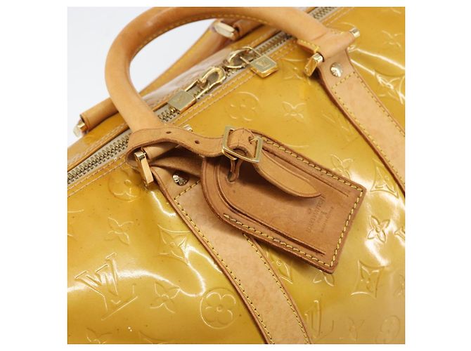 LOUIS VUITTON Borsa Boston Mercer Monogram Vernis Beige M91000 LV Auth 156517 - vista 17