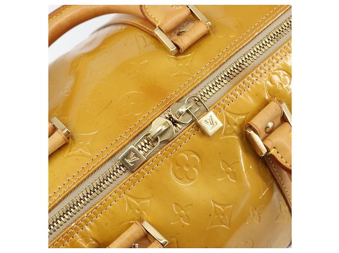 LOUIS VUITTON Borsa Boston Mercer Monogram Vernis Beige M91000 LV Auth 156517 - vista 18