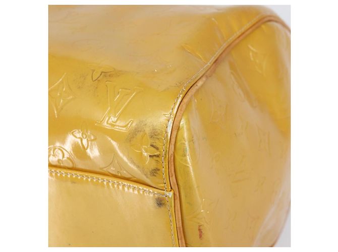 LOUIS VUITTON Borsa Boston Mercer Monogram Vernis Beige M91000 LV Auth 156517 - vista 9