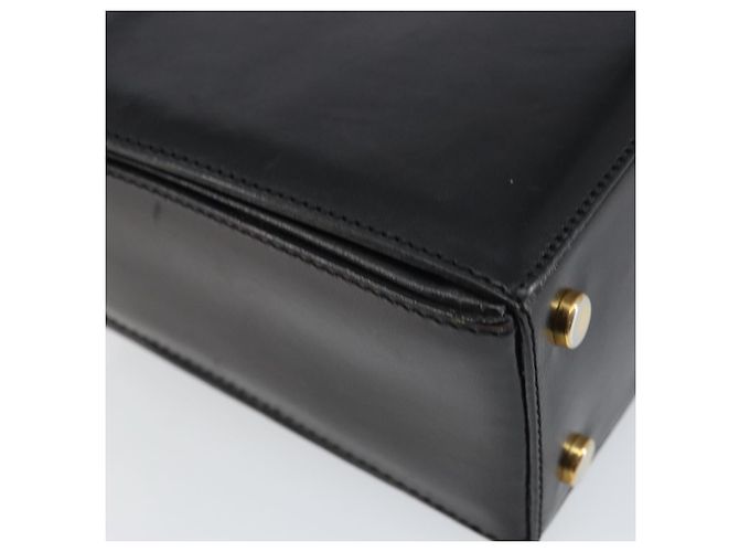 Céline Borsa a mano CELINE in pelle nera e oro Auth SW1859 Nero D'oro - vista 16