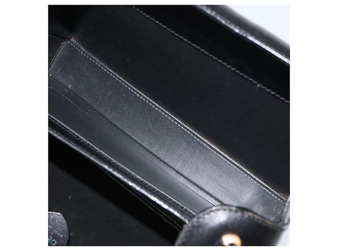 Céline Borsa a mano CELINE in pelle nera e oro Auth SW1859 Nero D'oro - vista 22