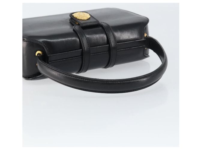 Céline Borsa a mano CELINE in pelle nera e oro Auth SW1859 Nero D'oro - vista 7