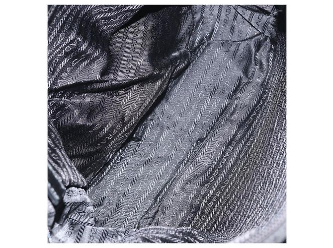 Borsa a Spalla PRADA in Nylon Nero Argento Autentica 151452 - vista 10
