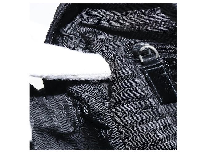 Borsa a Spalla PRADA in Nylon Nero Argento Autentica 151452 - vista 11
