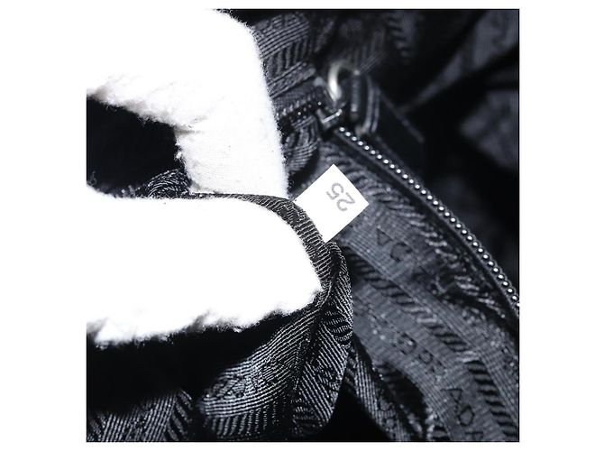 Borsa a Spalla PRADA in Nylon Nero Argento Autentica 151452 - vista 12