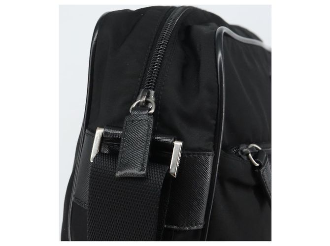 Borsa a Spalla PRADA in Nylon Nero Argento Autentica 151452 - vista 18