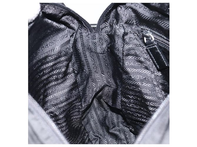 Borsa a Spalla PRADA in Nylon Nero Argento Autentica 151452 - vista 21